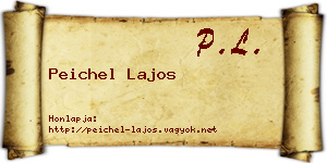 Peichel Lajos névjegykártya